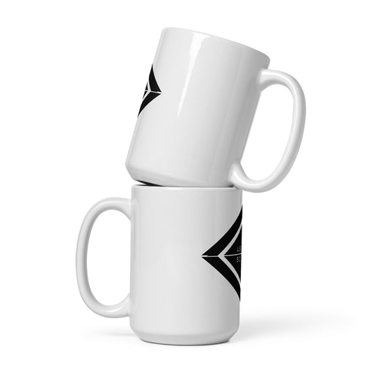 White glossy mug